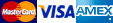 we accept visa, mastercard and american express